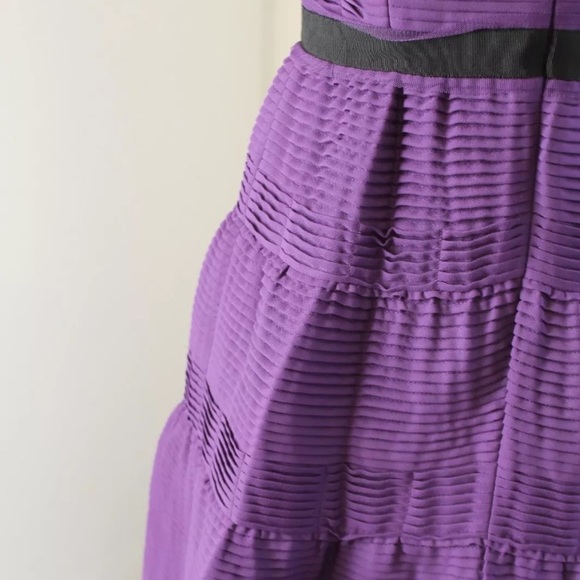 BCBG Pleated Chiffon Party Dress - Picture 6 of 6